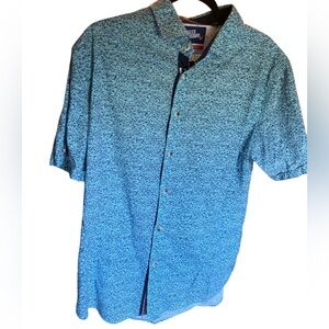 Billy London UK | XL Slim Fit Abstract Print Short‑Sleeve Button‑Down